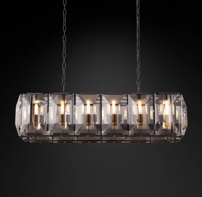 Harlow Crystal Rectangular Chandelier 42"