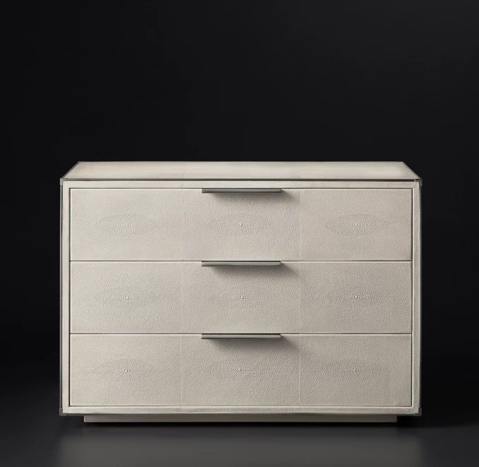 Saunderson Shagreen Closed Nightstand