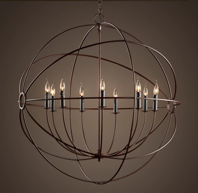 Foucault's Orb Chandelier 41"