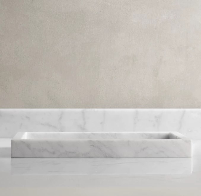 Carrara Marble Bath Tray