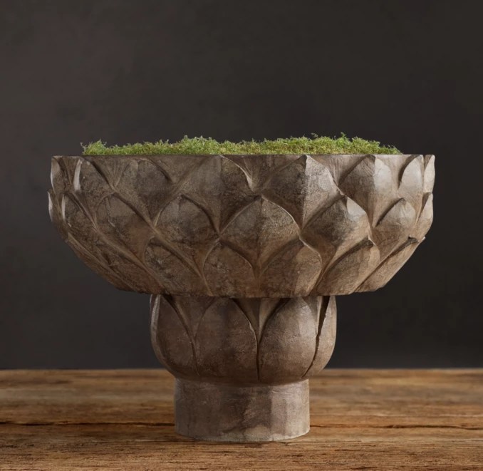 HandCarved Stone Lotus Bowl