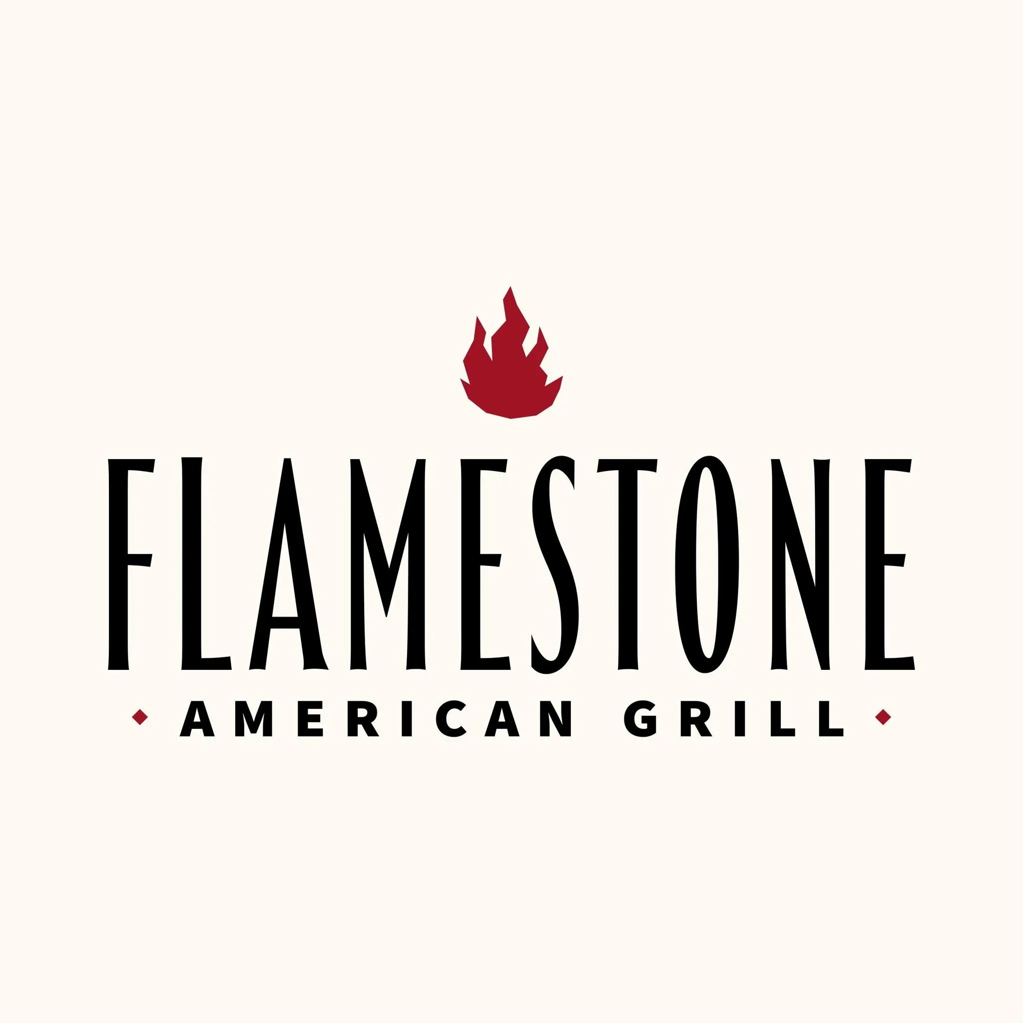 slide 10 of 10. Uploaded merchant gallery logo slide for Flamestone American Grill.