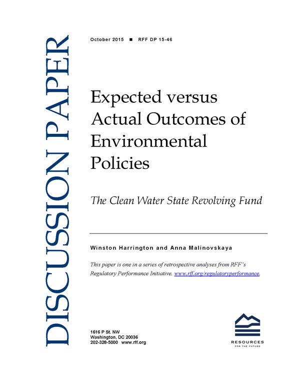 Expected versus Actual of Environmental Policies The Clean