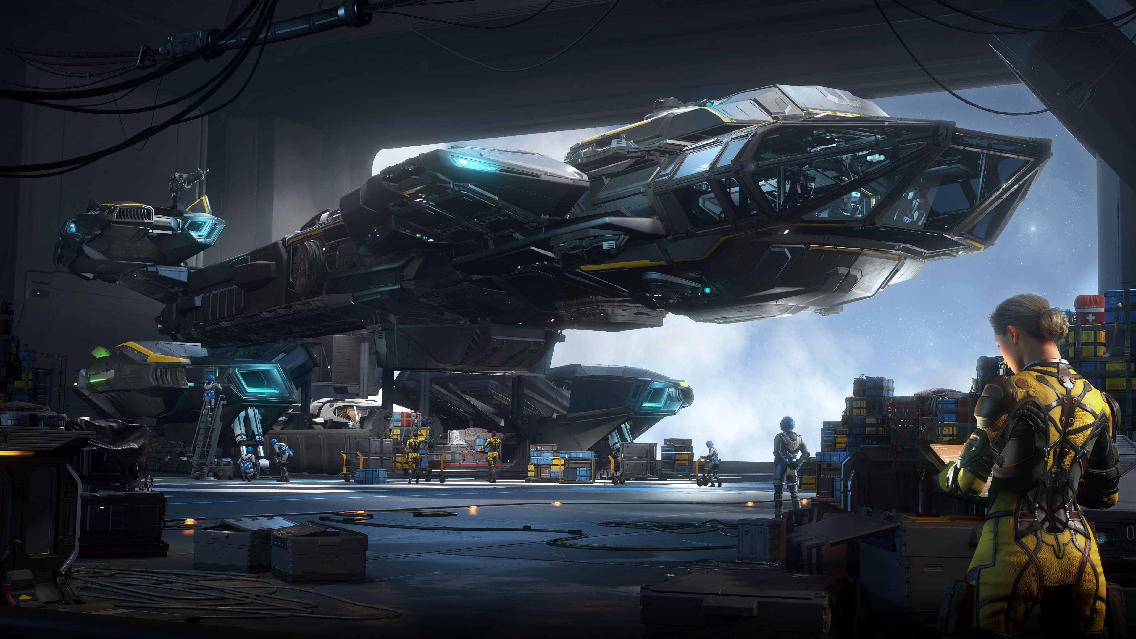 FileConstellation Taurus Inside hangar transferring cargo.jpg Star Citizen Wiki