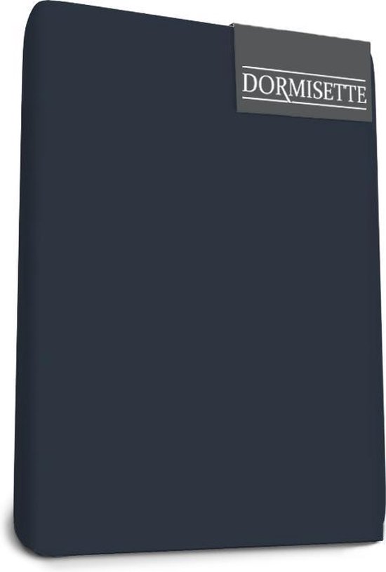Dormisette Mako Jersey Topdek hoeslakens 180 x 210 cm marine bol