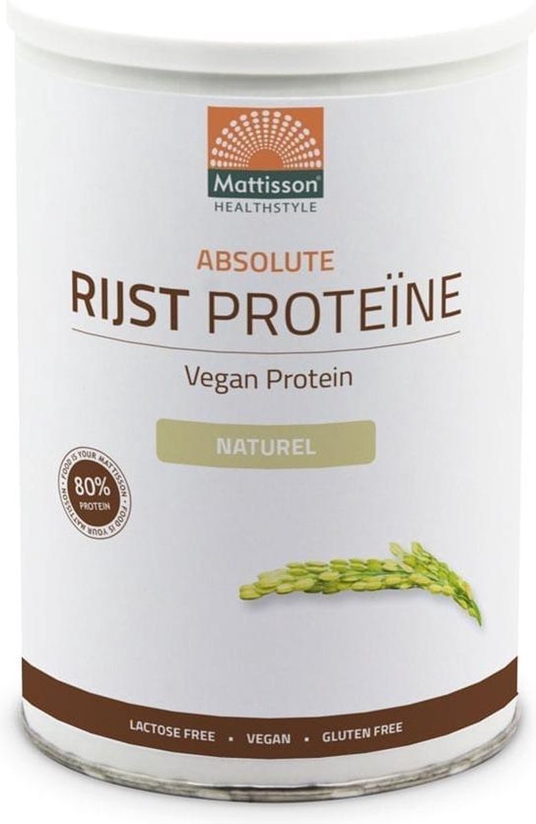Mattisson - Rijst Proteïne Poeder Naturel 80% - 400 G | Bol.com