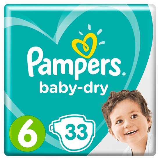 Pampers Baby Dry Luiers Maat 6 - 33 Stuks | Bol.com