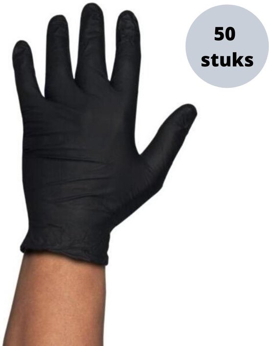 Meddica Disposables Latex Handschoenen - Gepoederd - Zwart - Xl - 50 Stuks | Bol.com