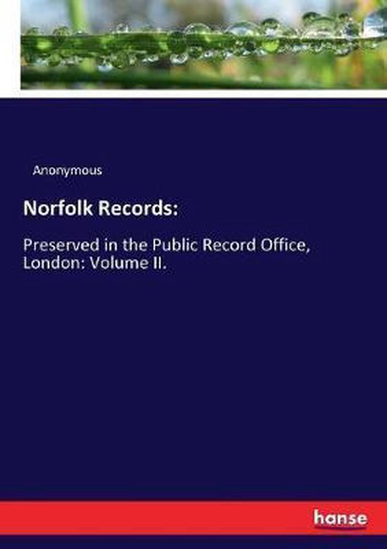 Norfolk Records, Anonymous 9783744783385 Boeken