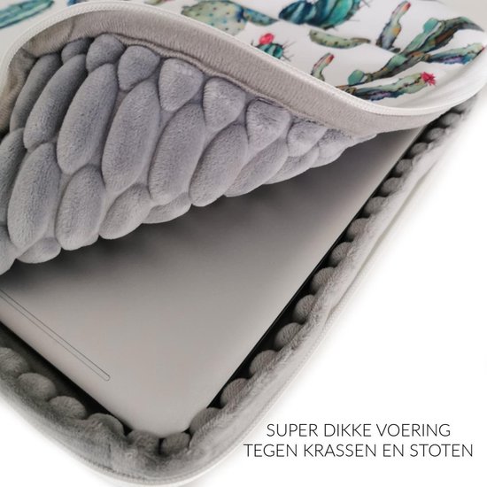 Kinmac Laptop Sleeve 14 inch Groen Cactus Voor alle merken laptops