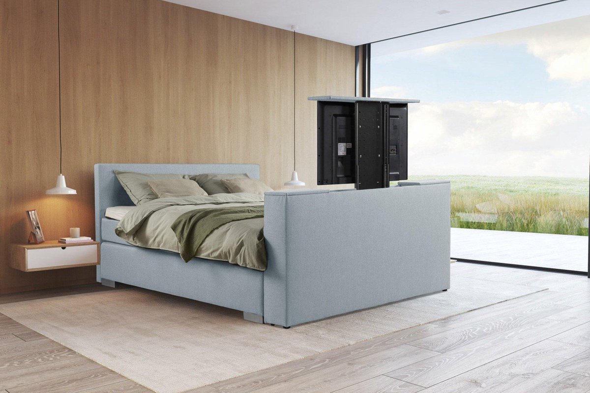 Beddenleeuw TVLift in Voetbord Max. 43 inch TV 140x86x21 Blauw