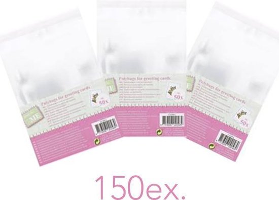 150X Polybags/Opbergzakjes Voor Wenskaarten | Bol.com