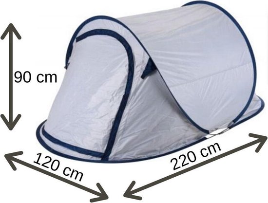 Redcliffs Pop Up Tent Donker En Koel Kamperen Festival - Grijs - 1 Persoons | Bol.com