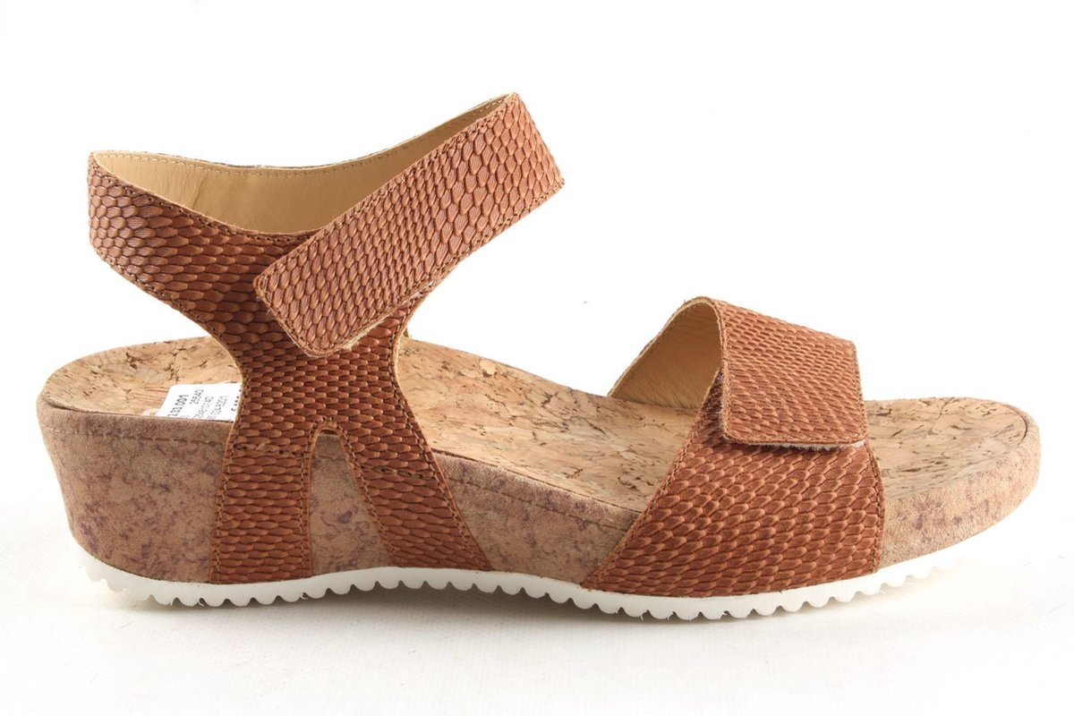 Dames Sandalen Durea 7387-024-8201 Cognac - Maat 4½ | Bol.com