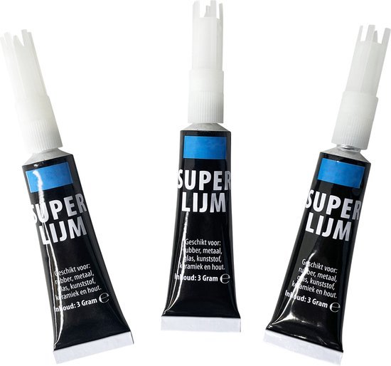 3Bmt - 3 Tubes Secondelijm – Extra Sterke Rubberlijm, Metaal-, Glaslijm, Kunststof-,... | Bol.com