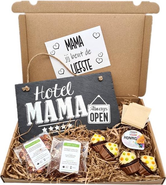 Moederdag |Cadeau Pakket | ''Hotel Mama" | 9 Mei |Kado Pakket | Gift Set | Thee |... | Bol.com