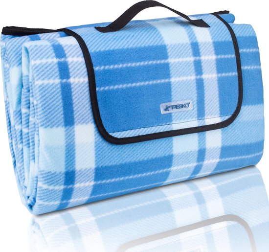Xl Picknickkleed - 200X200 Cm - Waterdicht Buitenkleed - Blauw/Wit | Bol.com