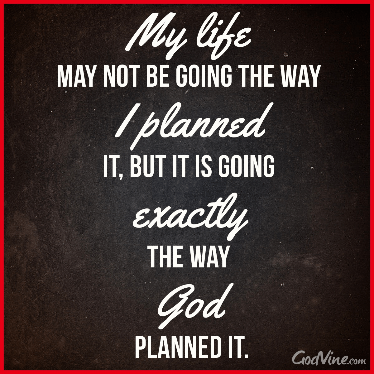 My Life Plan Vs. God's Plan Your Daily Verse