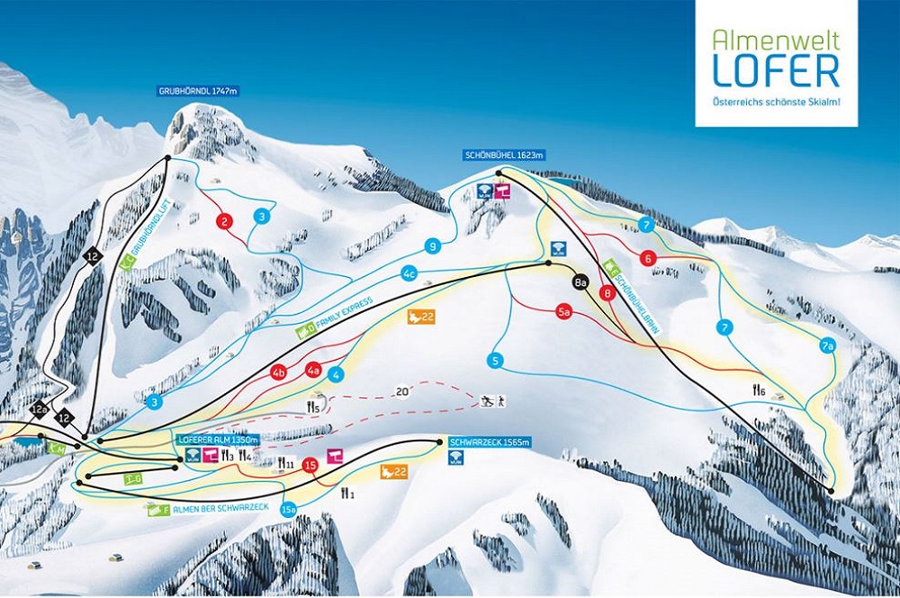 Lofer Karte Aufwertungsprojekt Almenwelt Lofer
