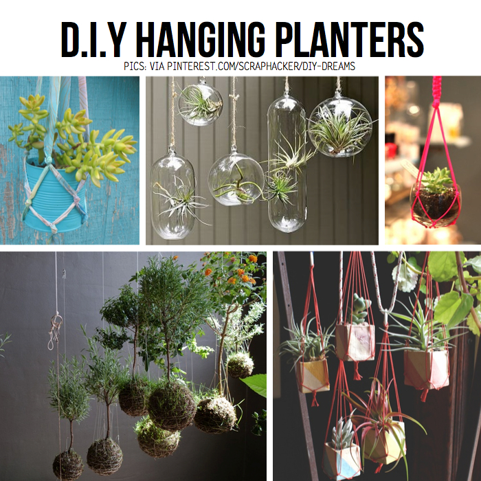 Put your stuff up in the air! Hanging DIY ideas & tutorials