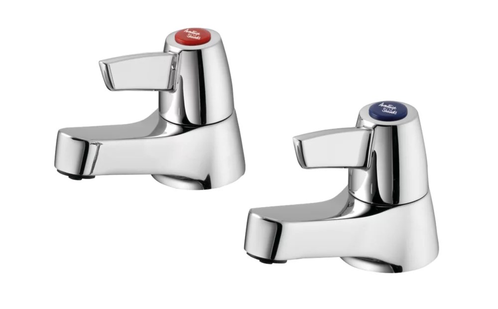 Armitage Shanks Sandringham 21 Basin Pillar Bathroom Taps Chrome 1 Pair Screwfix