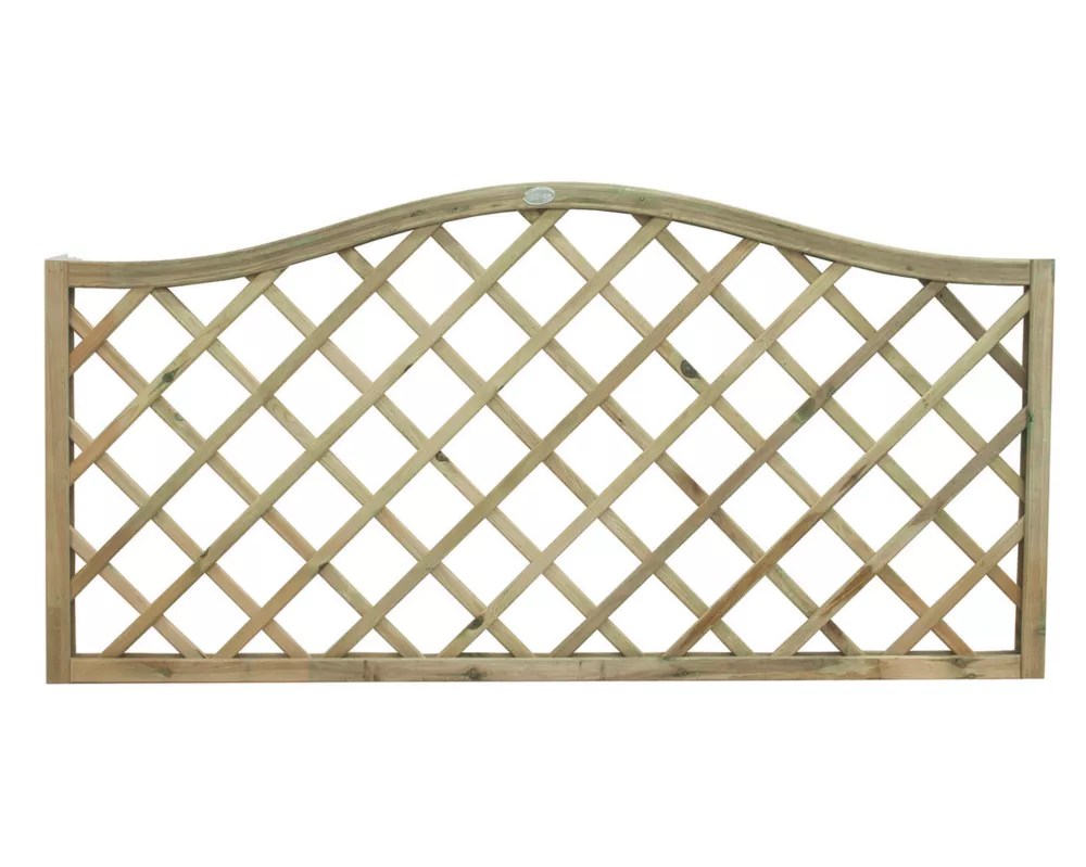 Forest Hamburg Lattice Curved Top Garden Screens 6 x 3' 4 Pack Screwfix