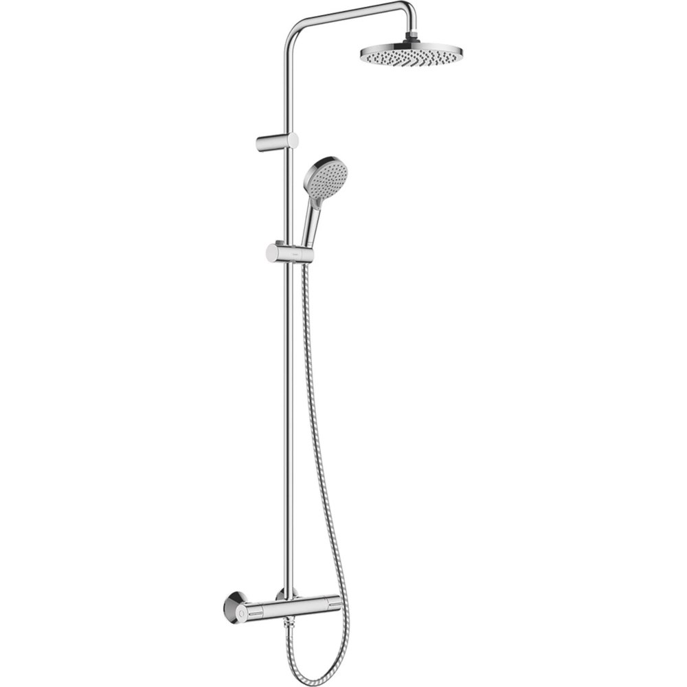 Hansgrohe Vernis Blend Showerpipe 200 HP RearFed Exposed Chrome