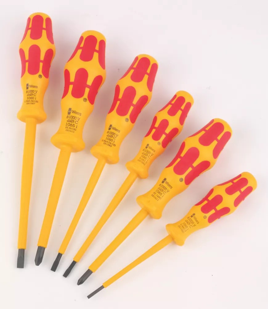 Wera Kraftform 6 Mixed VDE Screwdriver Set 6 Pieces Screwfix