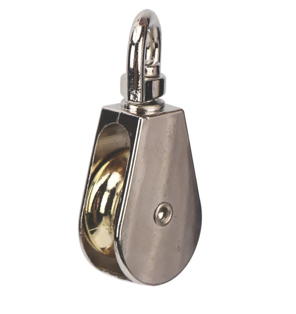 Essentials Steel Single Wheel Swivel Pulley 25mm Screwfix