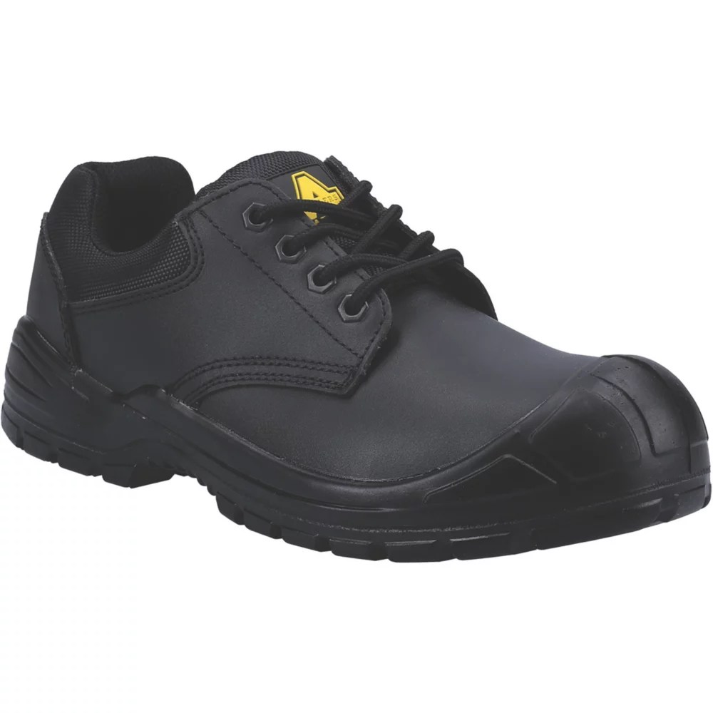 Amblers 66 Size 8 Black Steel Toe Cap Safety Shoes Screwfix