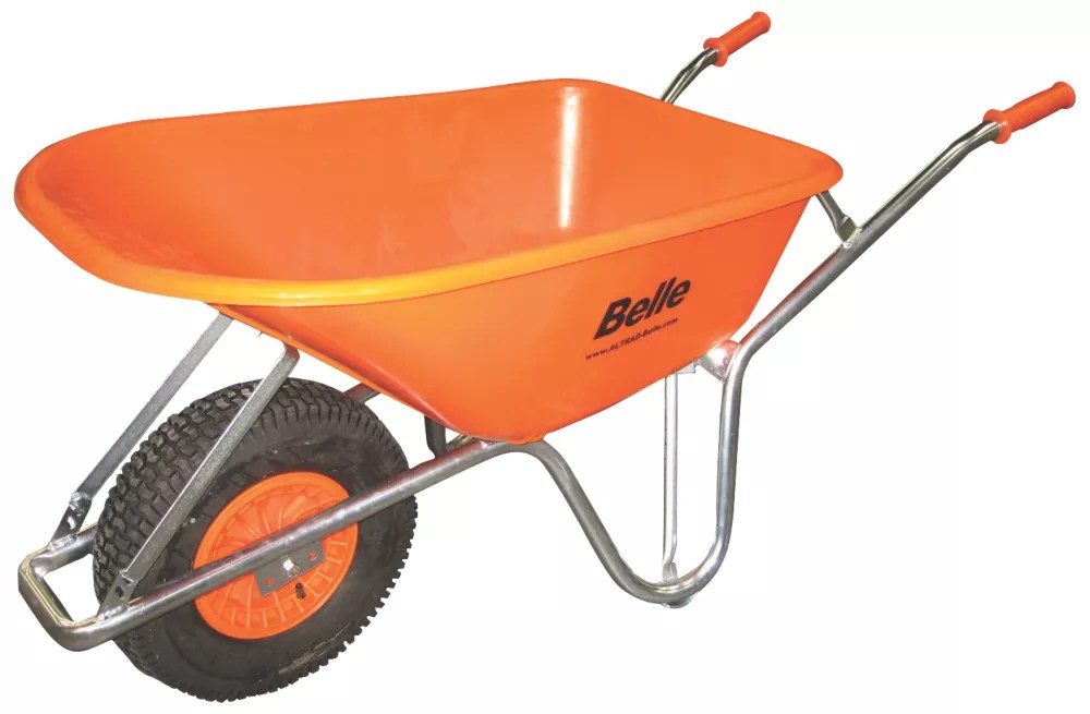 Altrad Belle Warrior Pneumatic Wheels HDPE Wheelbarrow Silver/Orange