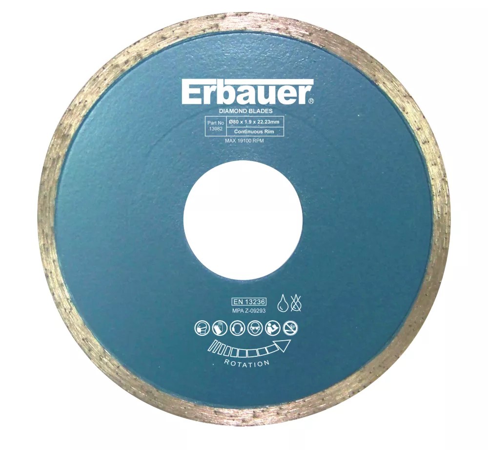 Erbauer Tile Diamond Blade 80mm x 22.23mm Screwfix
