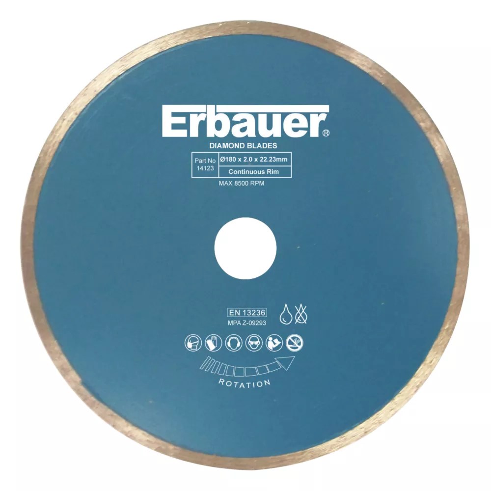 Erbauer Tile Diamond Blade 180mm x 22.23mm Screwfix