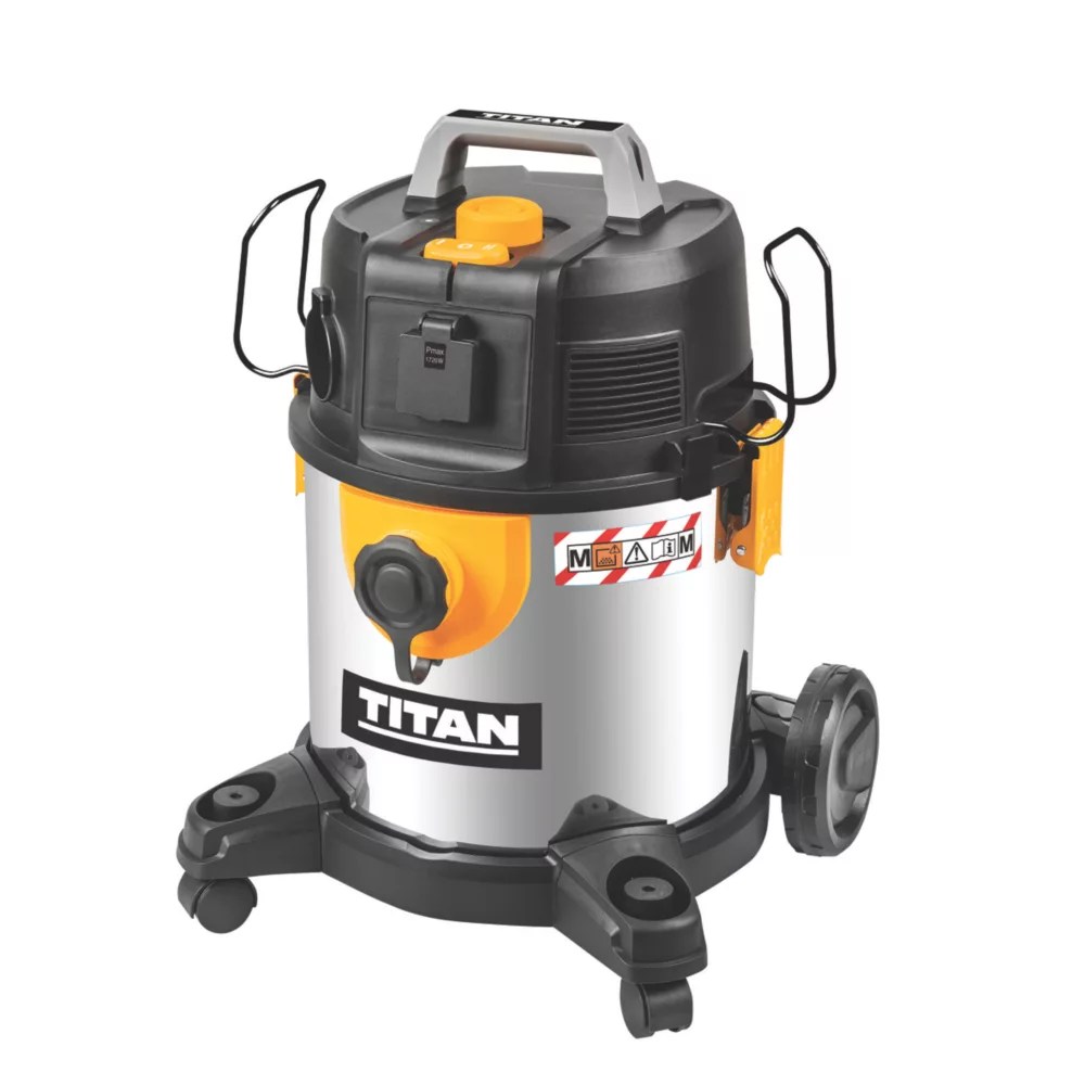 Titan TTB922VACM 1400W 20Ltr M Class Wet & Dry Vacuum 220240V Screwfix