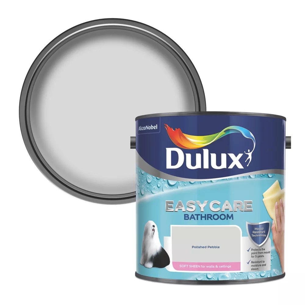 Dulux Easycare Soft Sheen Polished Pebble Emulsion Bathroom Paint 2