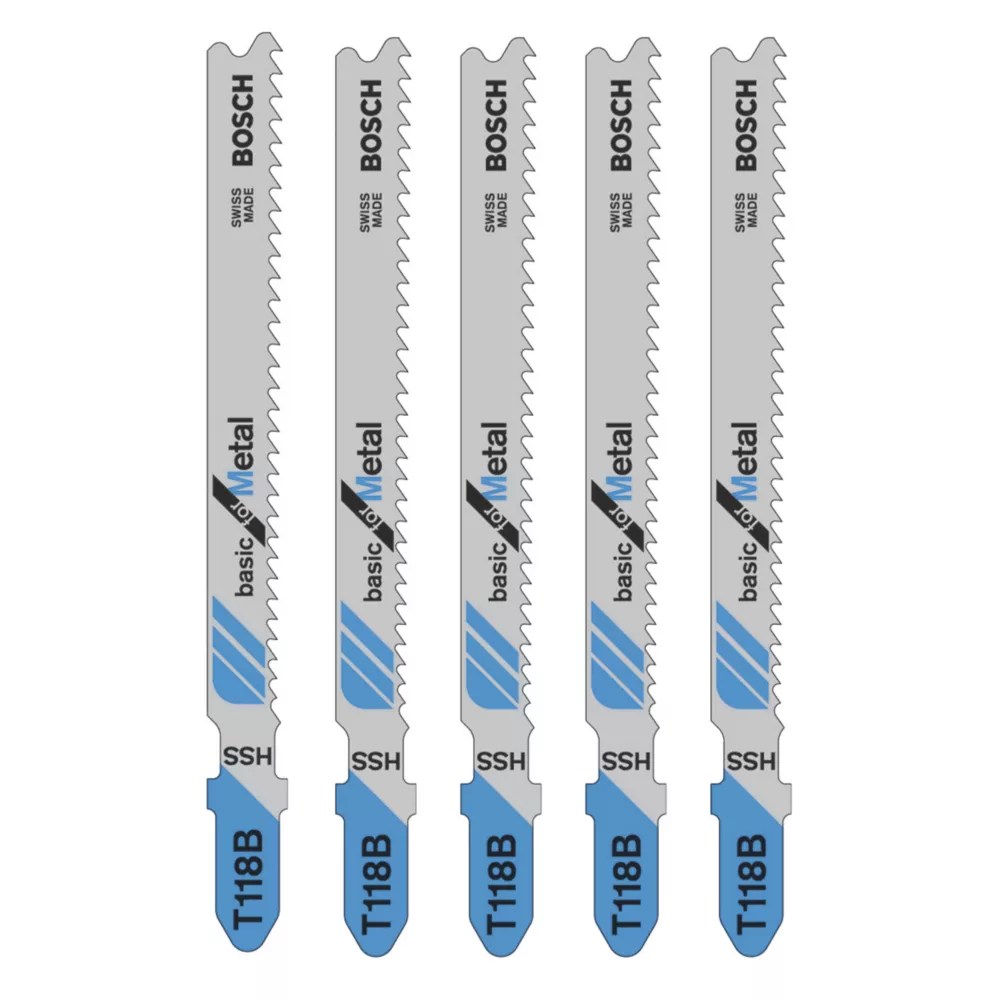 Bosch T118B Sheet Steel Jigsaw Blades 92mm 5 Pack Screwfix