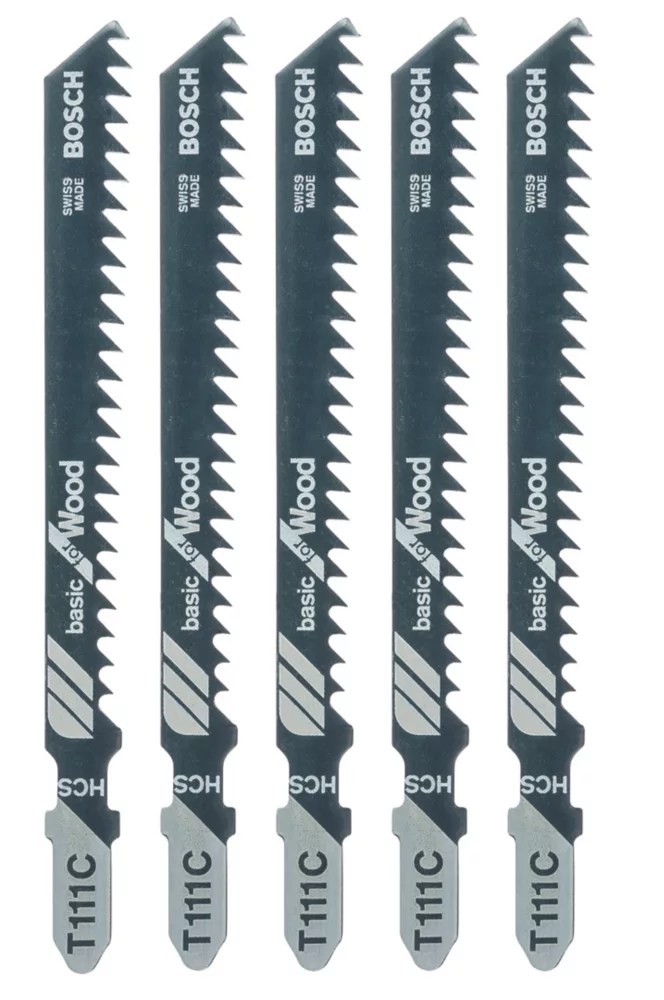 Bosch T111C Wood Jigsaw Blades 100mm 5 Pack Screwfix
