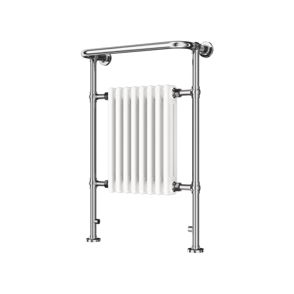 Flomasta 952mm x 659mm 1698BTU White / Chrome Steel Traditional Towel