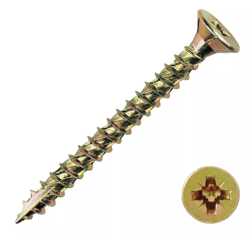 TurboGold PZ DoubleCountersunk Multipurpose Screws 6mm x 70mm 100 Pack