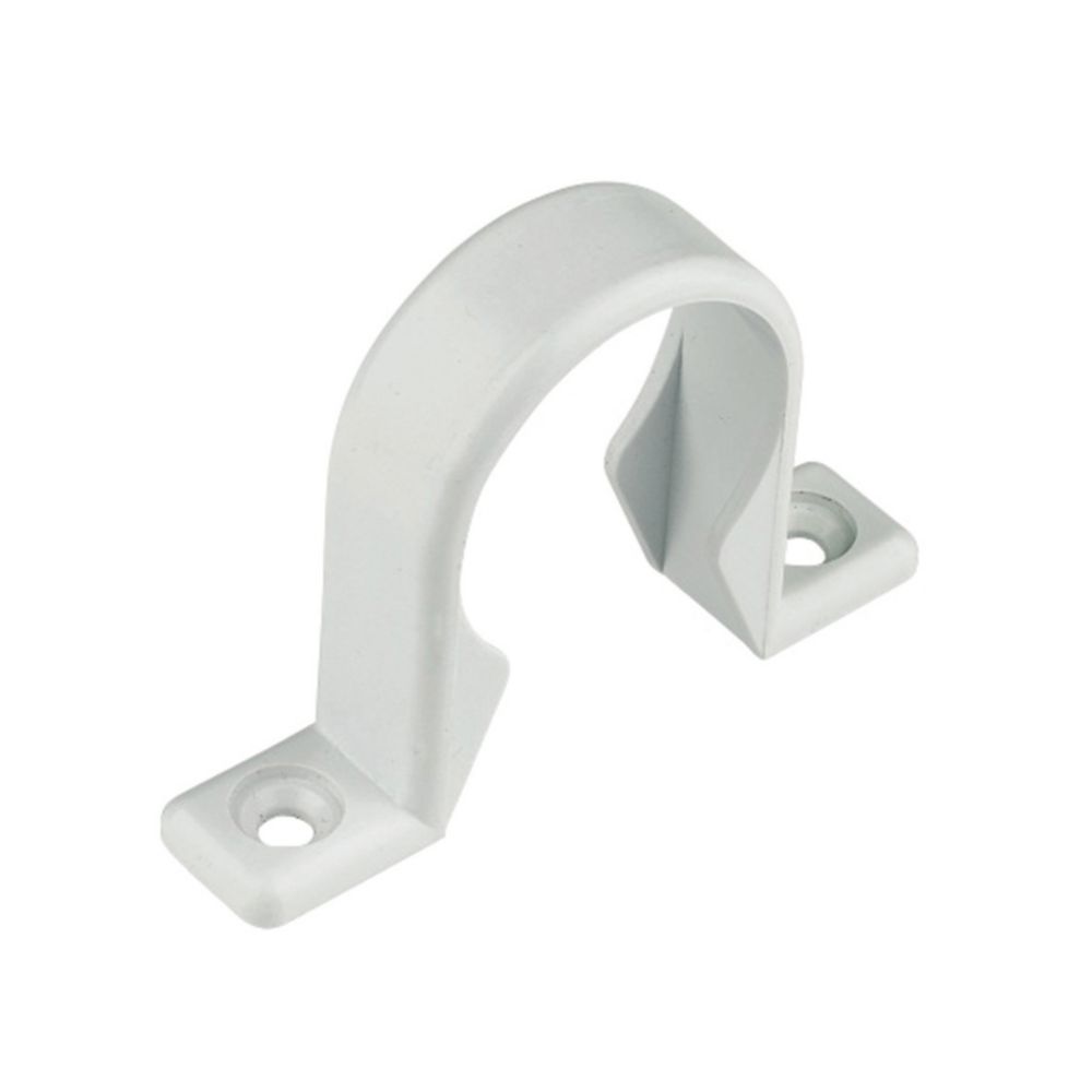 FloPlast PushFit Pipe Clips White 40mm 10 Pack Screwfix