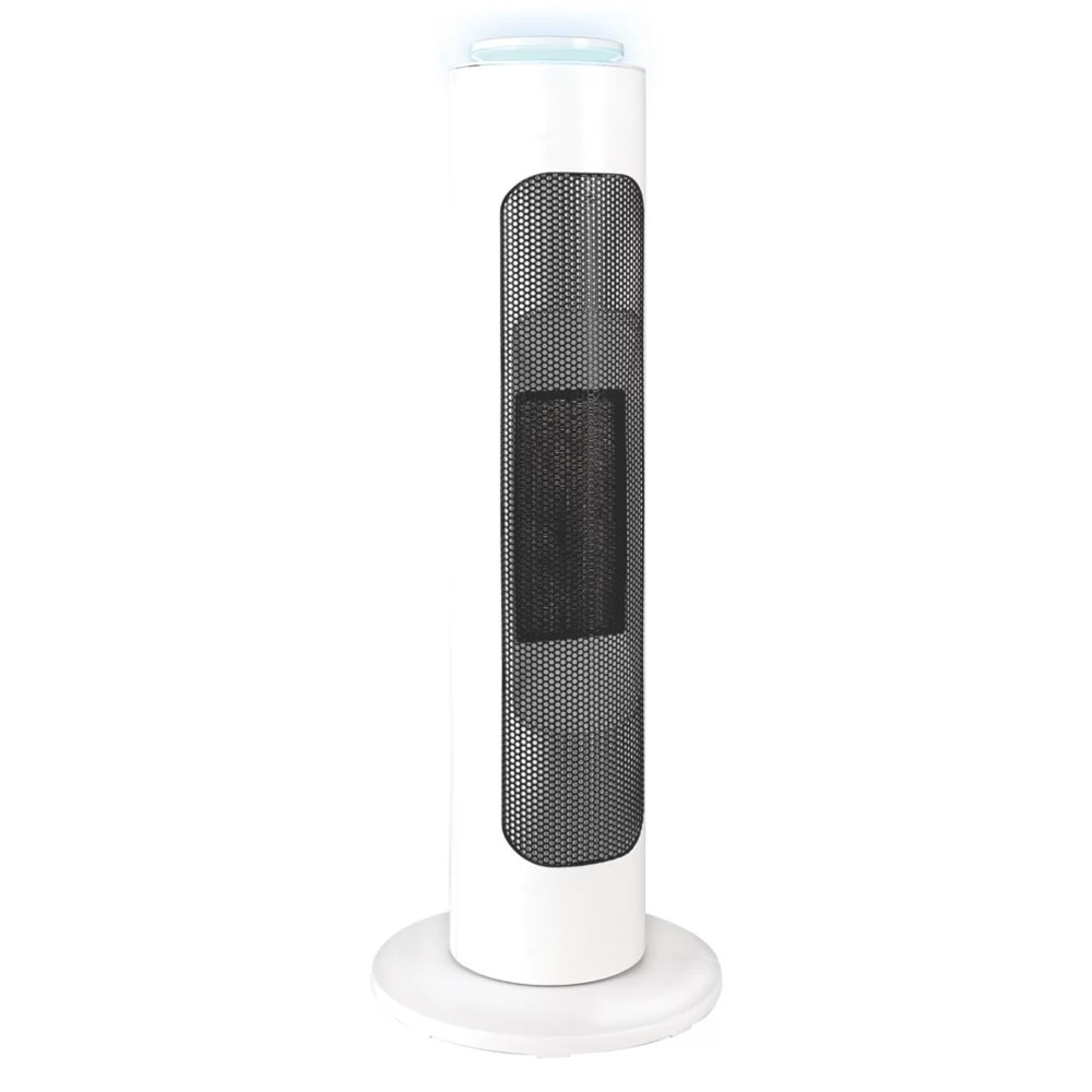 TCP Bladeless Smart FloorStanding Tower Fan Heater 2000W White Screwfix