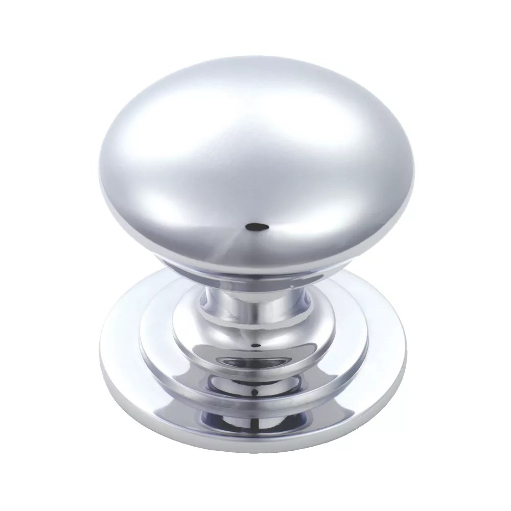 Carlisle Brass Victorian Cupboard Knob Polished Chrome 25mm Screwfix