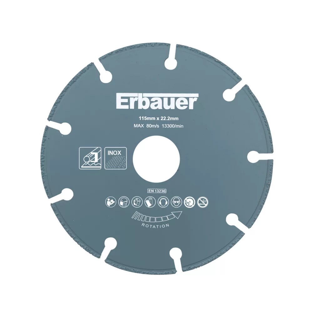Erbauer Metal Diamond Blade 4 1/2" (115mm) x 1.3mm x 22.2mm Screwfix