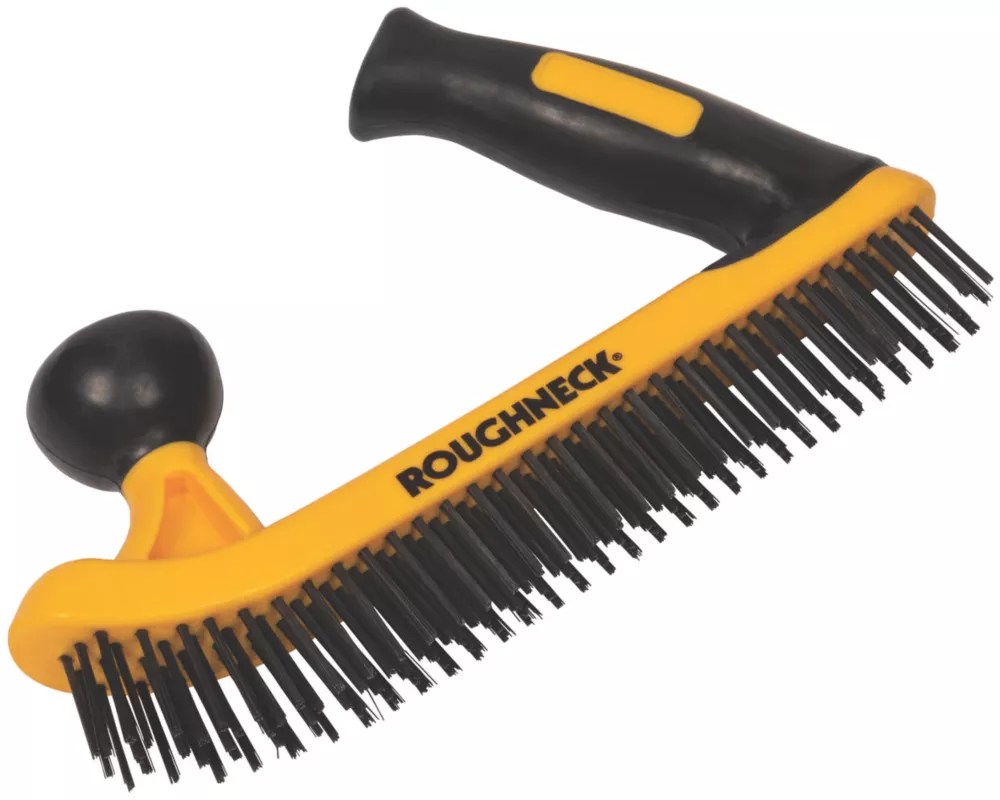 Roughneck SoftGrip 2Handed Wire Brush Screwfix