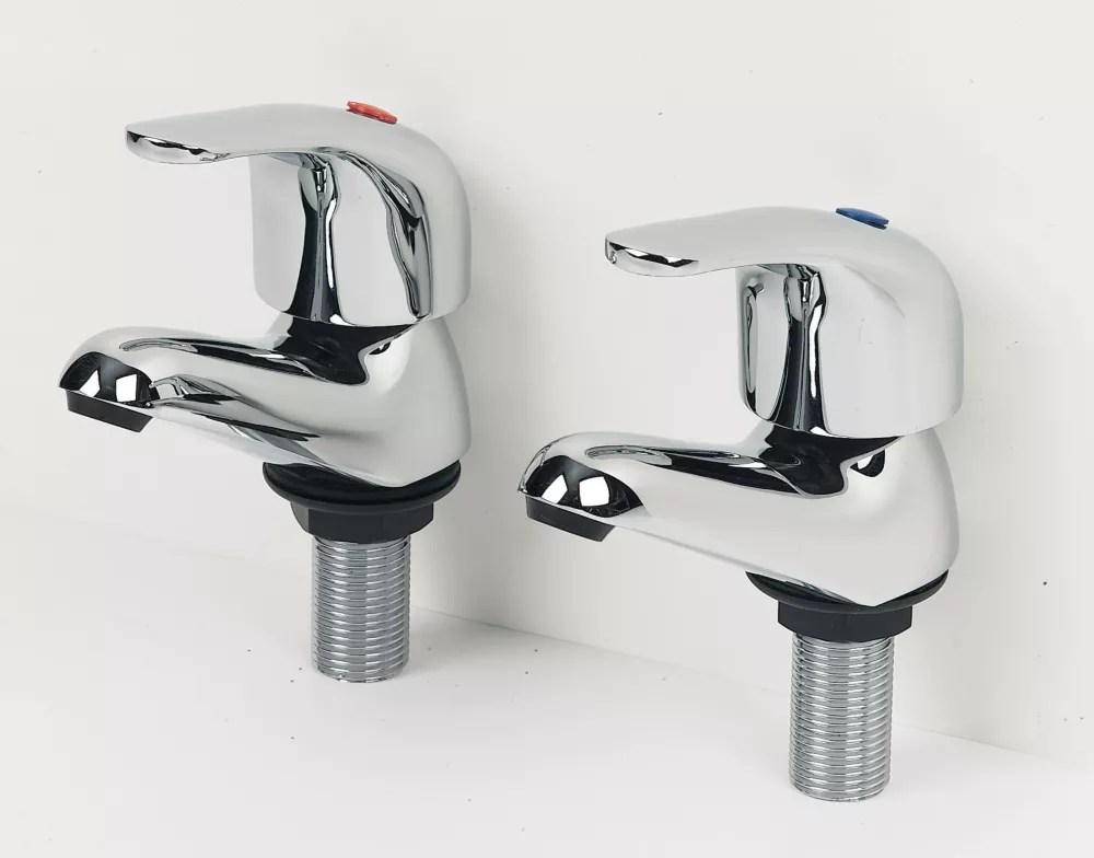 Swirl Conventional Bathroom Basin Taps Chrome 1 Pair Screwfix