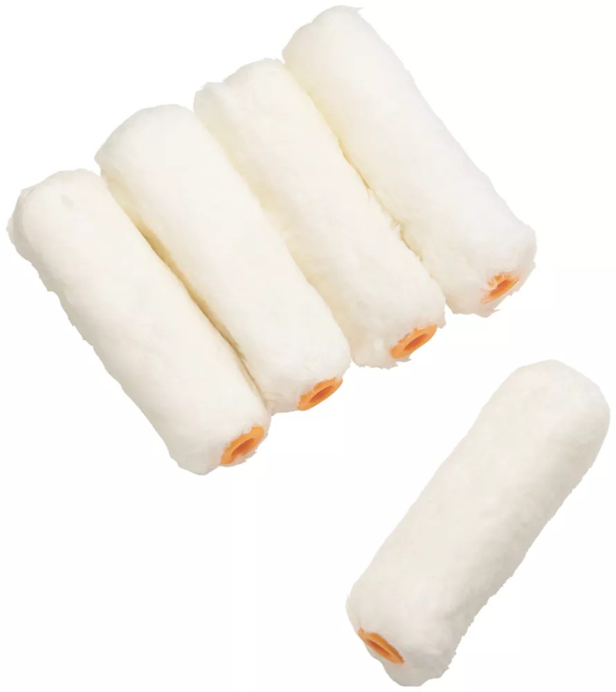 No Nonsense Short Pile Roller Sleeves Emulsion 4" x 5 Pack Screwfix