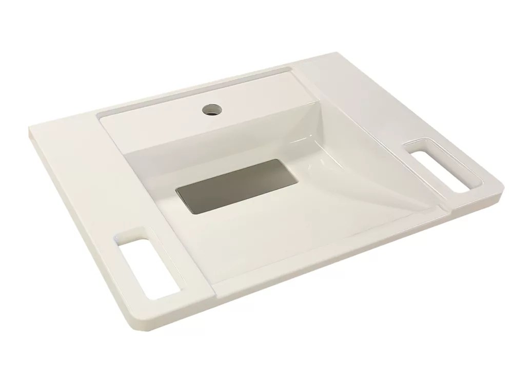 EXOS Accessible Wash Basin 1 Tap Hole 380mm Screwfix