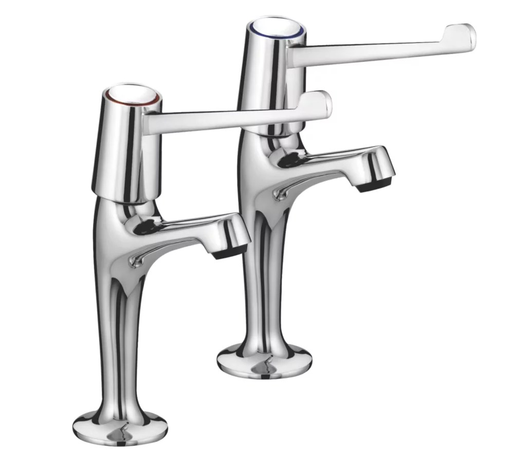 Bristan Lever 6 Contemporary Single Lever High Neck Pillar Kitchen Taps