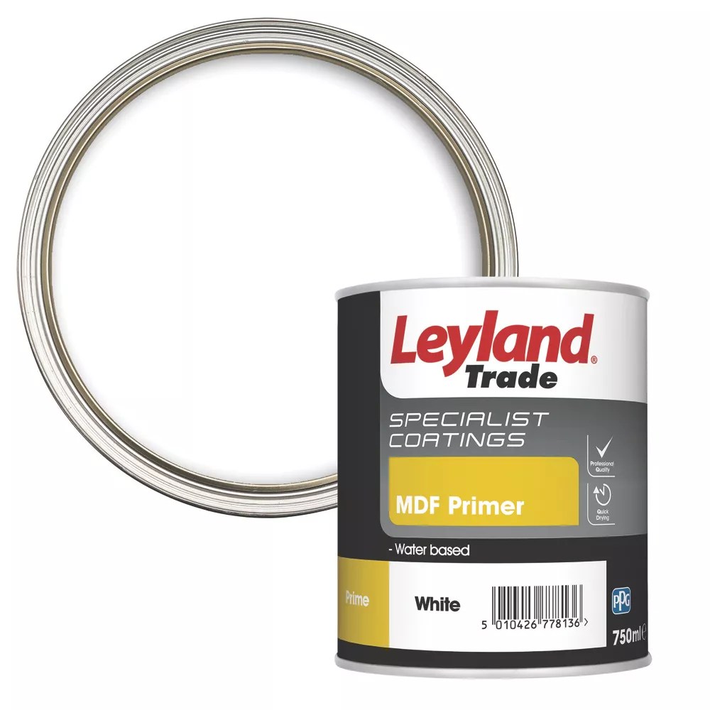 Leyland Trade 750ml White Matt Interior MDF Primer Screwfix