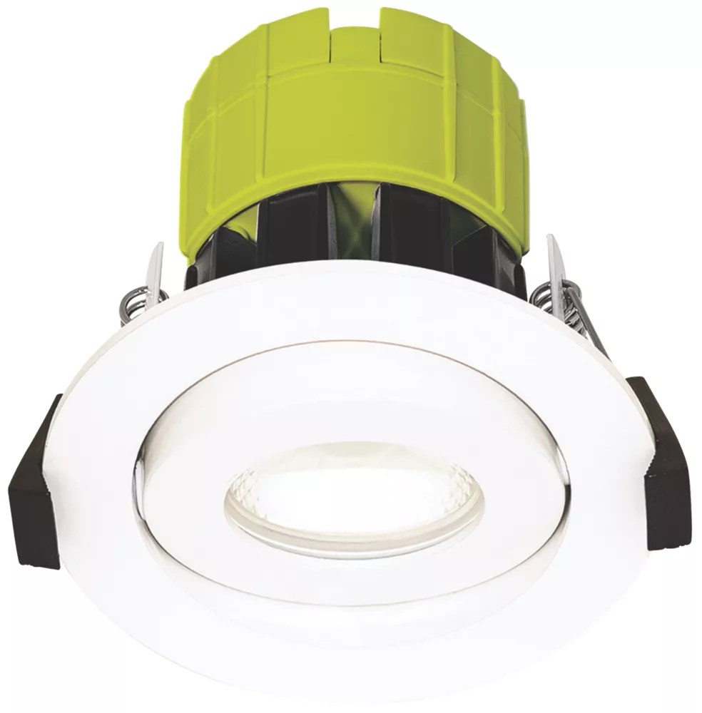 Luceco FType Adjustable Fire Rated LED Downlight White 6W 600lm Screwfix